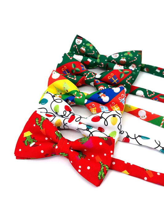 Savile Christmas holiday bow tie collection showing festive patterns and colors