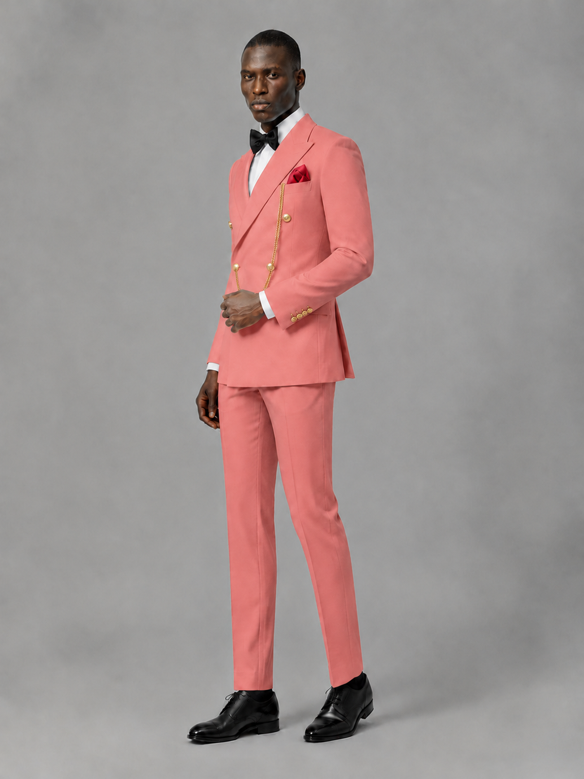 Men's Coral Double-Breasted 2-Piece Suit Set – Jacket & Trousers | Coral Chain - Coral