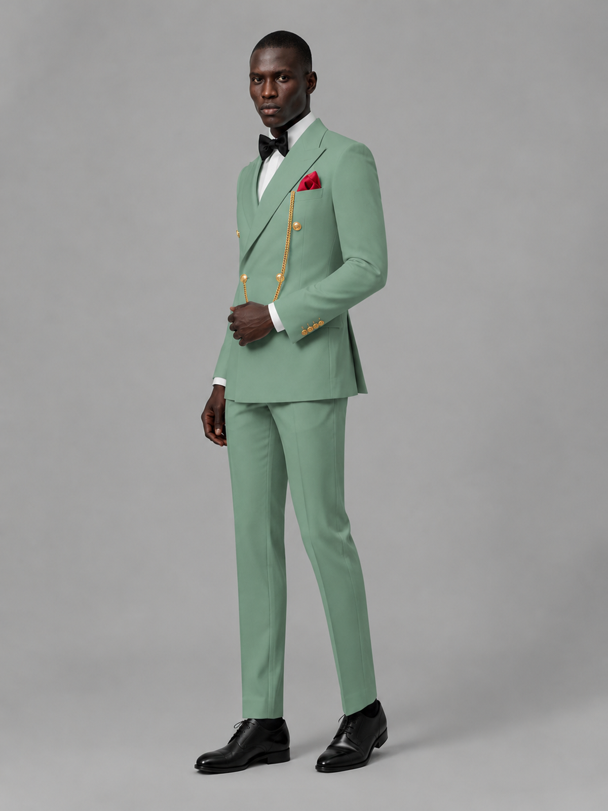 Men's Eucalyptus Double-Breasted 2-Piece Suit Set – Jacket & Trousers | Eucalyptus Chain - Eucalyptus