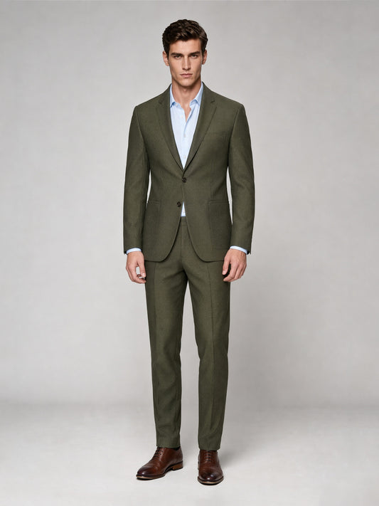 Savile GA0033 Olive Green 2-Piece Suit – Back full body view