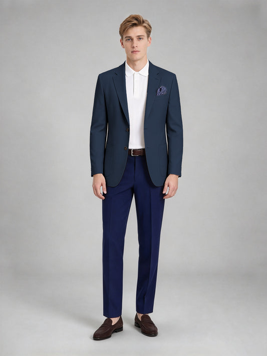 Savile Men's Slim-Fit Blazer – Notch Lapel Sport Coat | Navy Blue - Navy_Blue