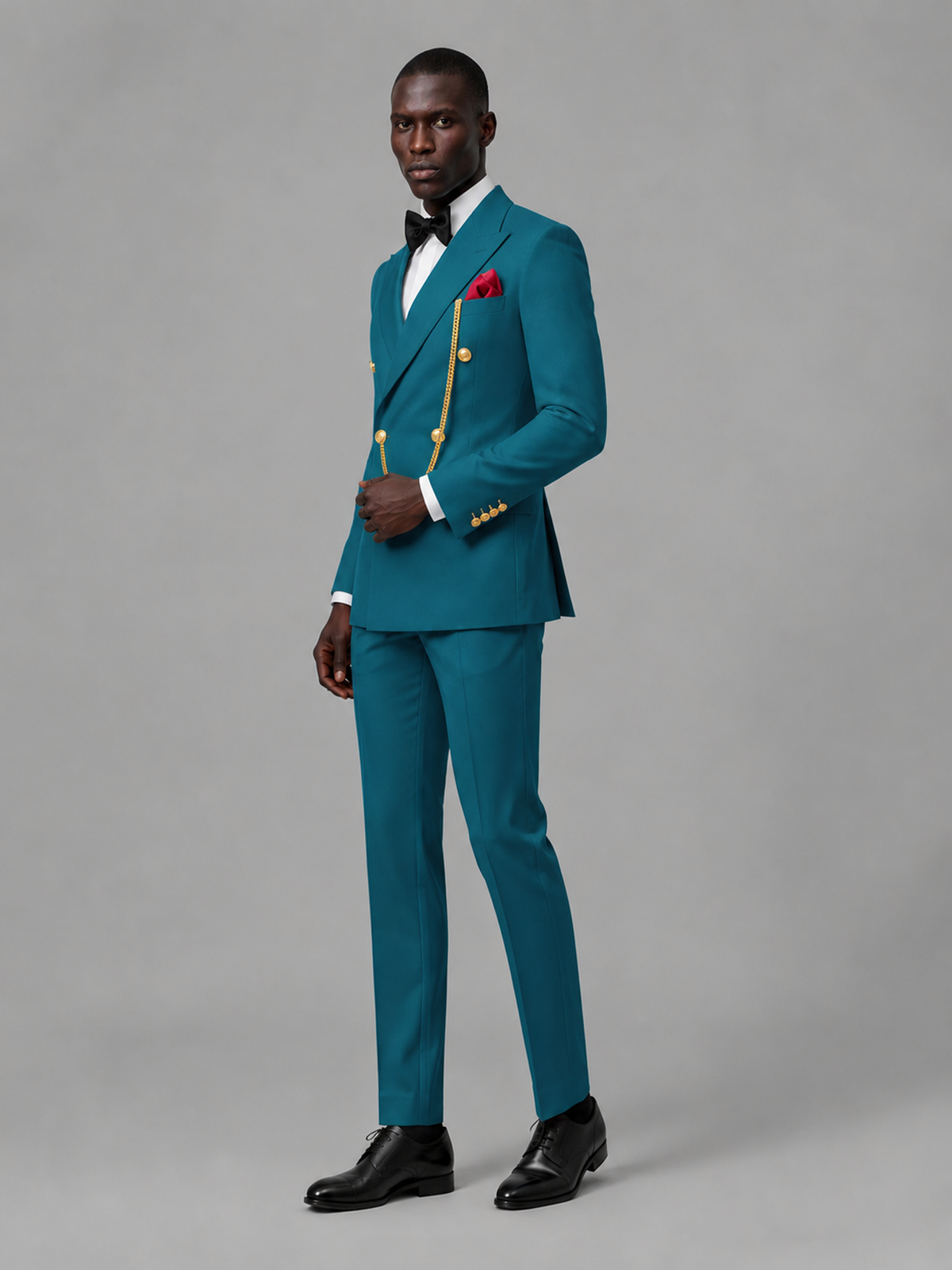 Men's Peacock Double-Breasted 2-Piece Suit Set – Jacket & Trousers | Peacock Chain - Peacock