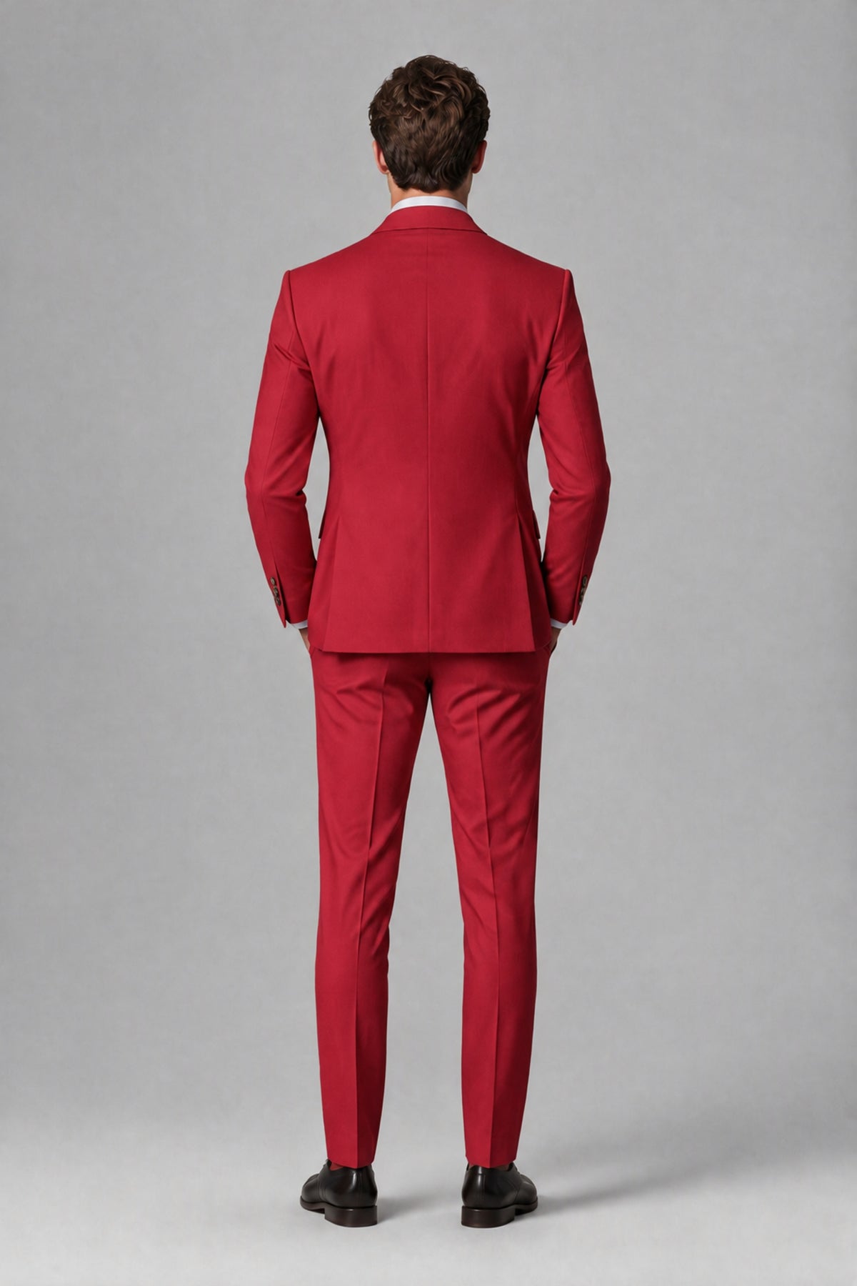 Savile Men's Dusty Red 3-Piece Suit – Jacket, Vest & Trousers | QX0113 - Red