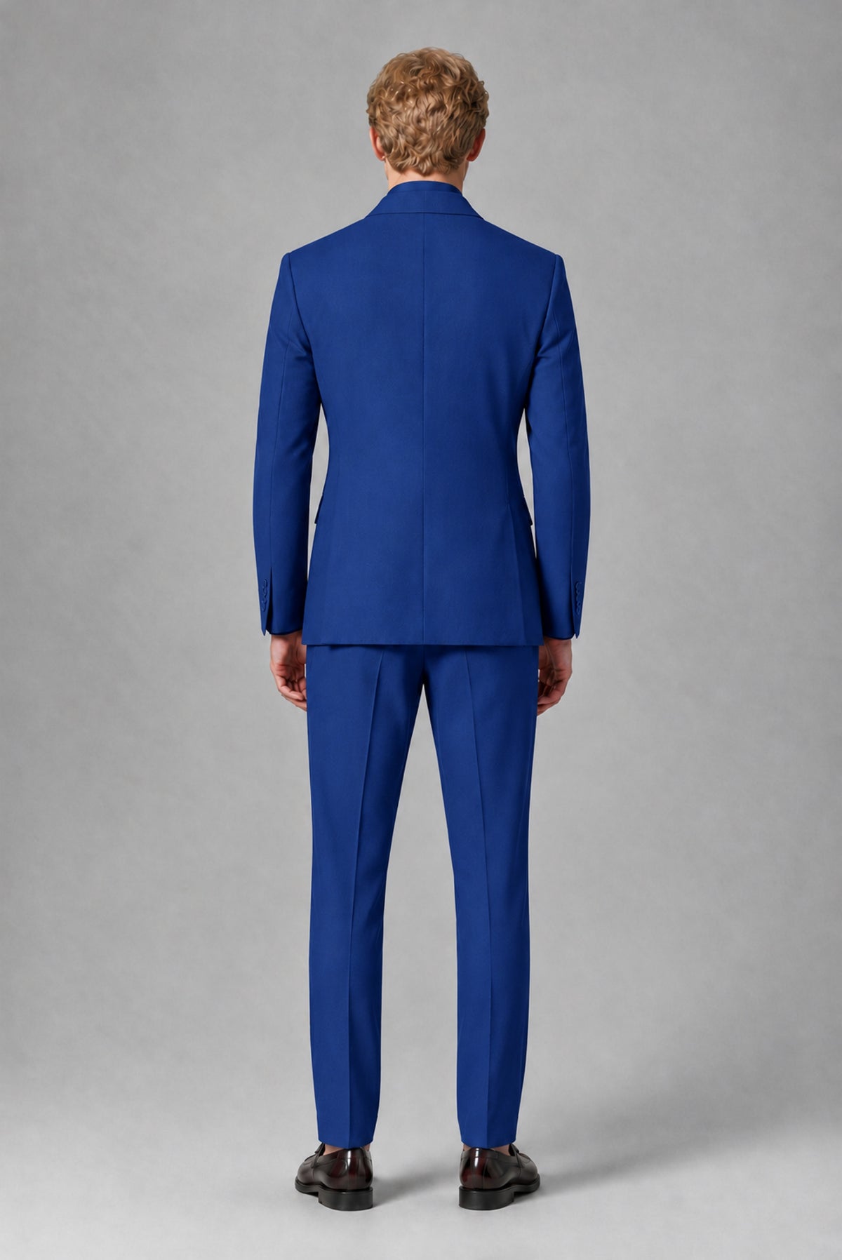 Savile Men's Royal Blue Double-Breasted Two-Piece Suit - Royal Blue