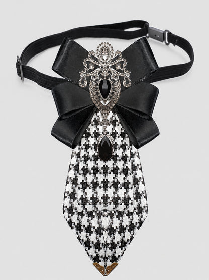 Savile PL0002 Houndstooth Crystal Bow Tie – Color variations
