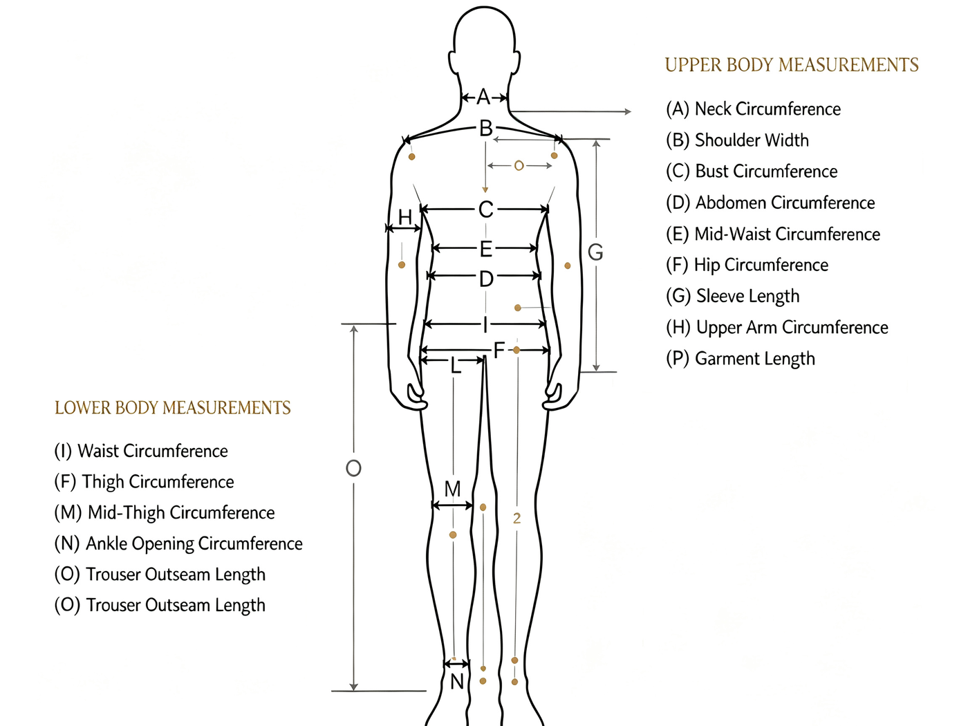Savile body measurement guide