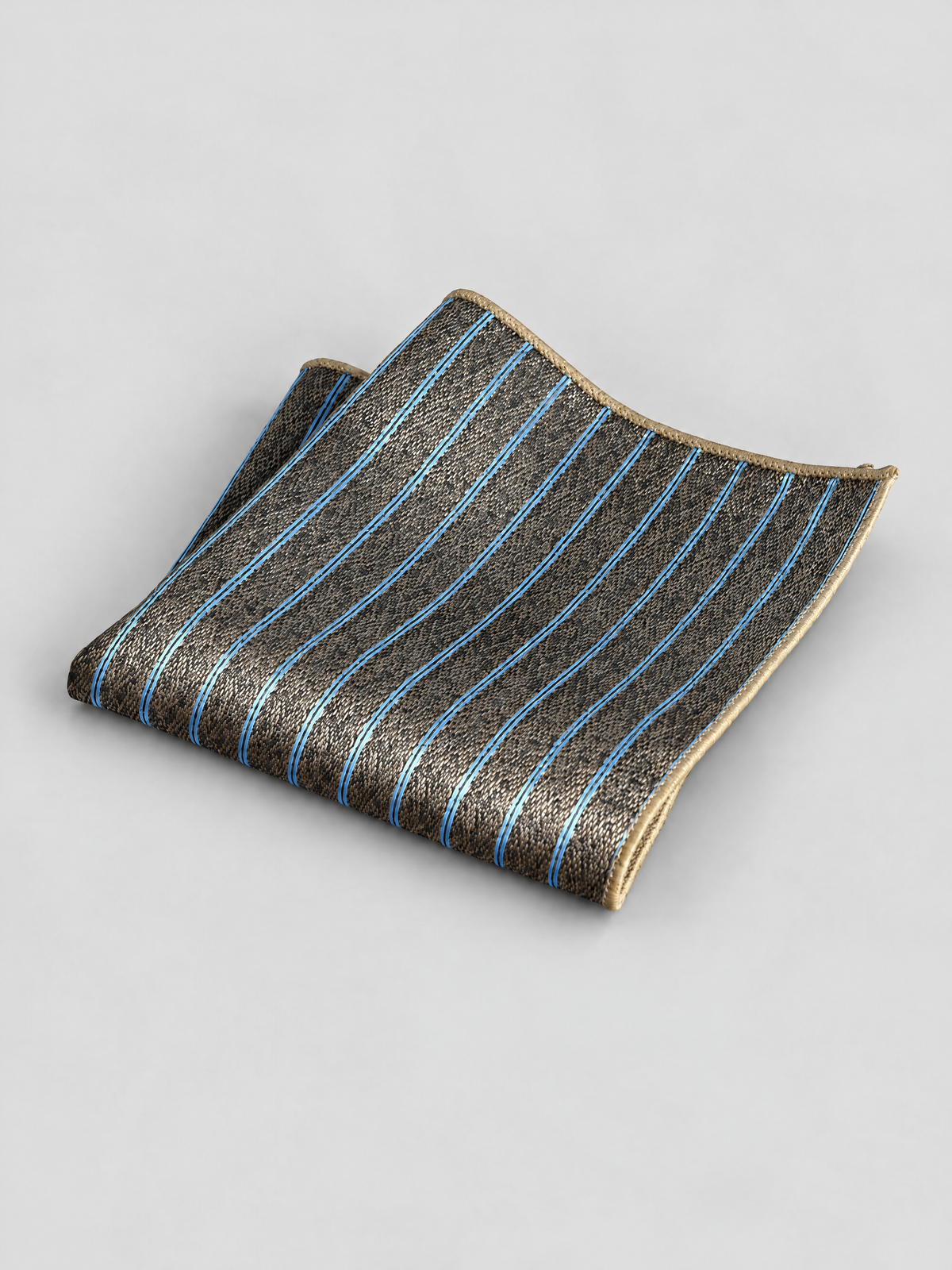 Savile Men's 3 Striped Jacquard Pocket Square – Classic Woven Suit Handkerchief - 3 - 3 (1)