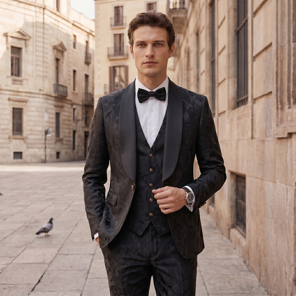 Tailored Fit Single Breasted One-button 2 Pieces Men's Prom Party Suits