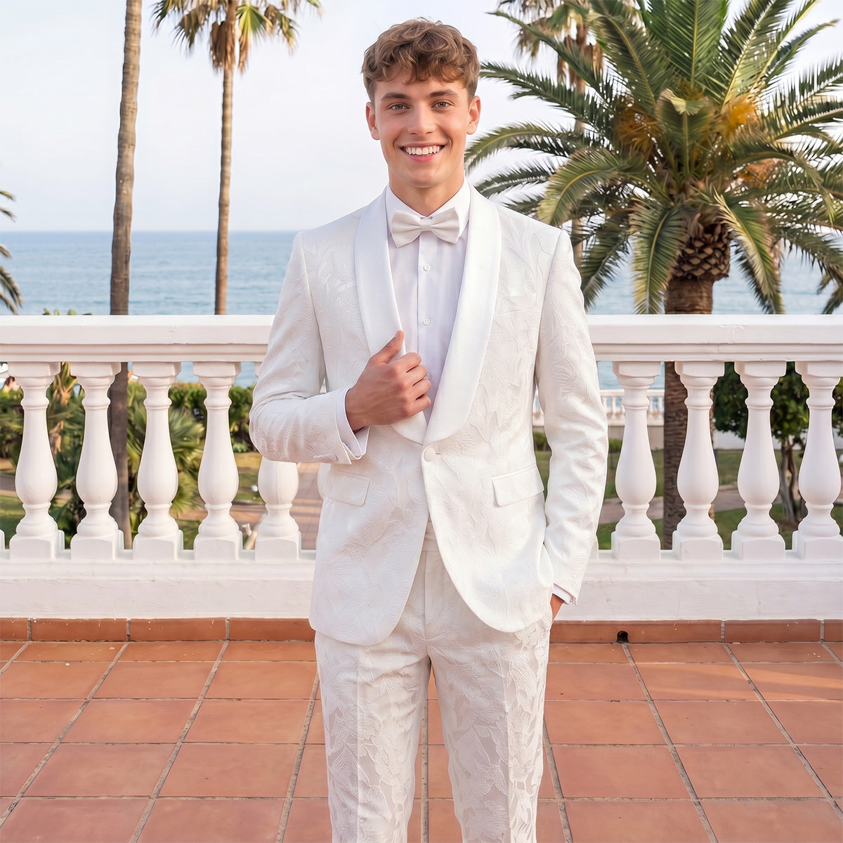 Tailored Fit Single Breasted One-button 2 Pieces Men's Prom Party Suits