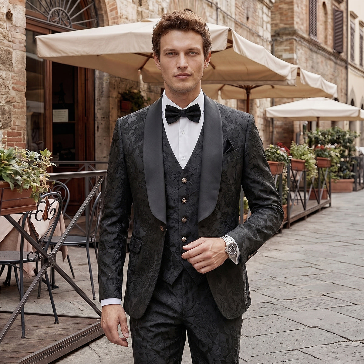 Tailored Fit Single Breasted One-button 3 Pieces Men's Wedding Suits