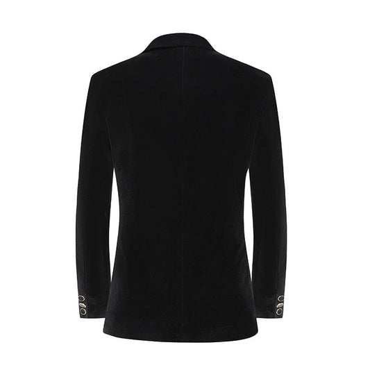Tailored Fit Peaked Lapel Single Breasted One-Button 2 Pieces Men's Party Suits with Rhinestones