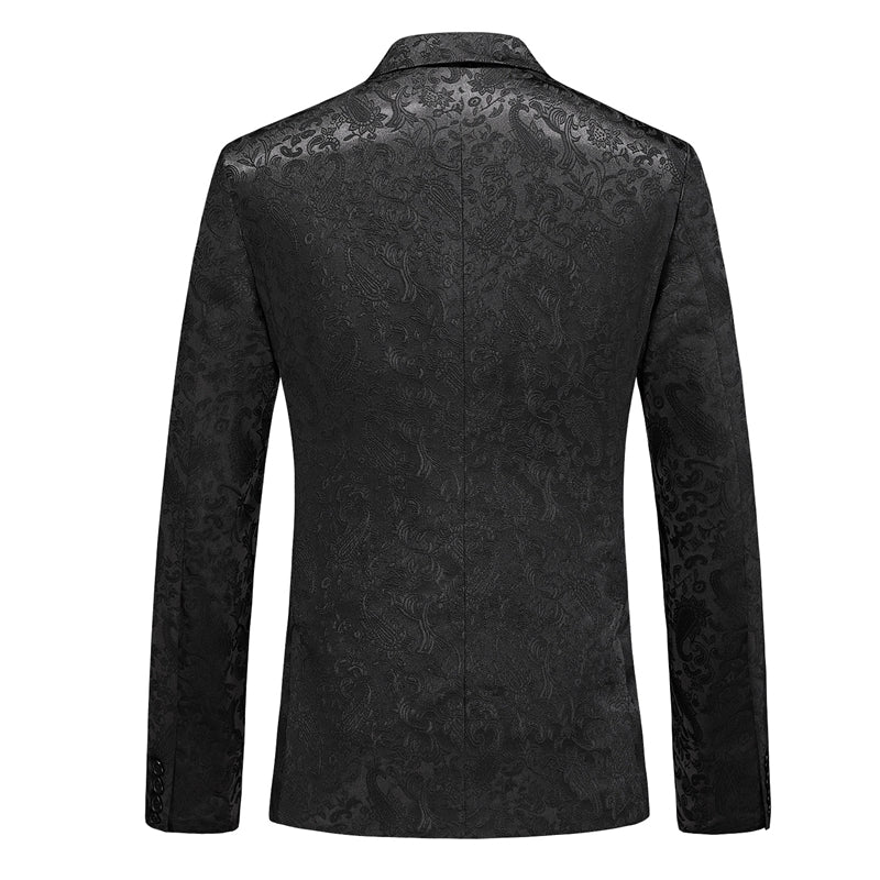 Tailored Fit Peaked Lapel Double Breasted Six-Buttons 2 Piece Men's Party Suits