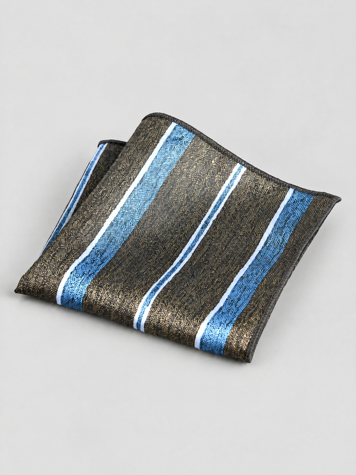 Savile Men's 6 Striped Jacquard Pocket Square – Classic Woven Suit Handkerchief - 6 - 6 (1)