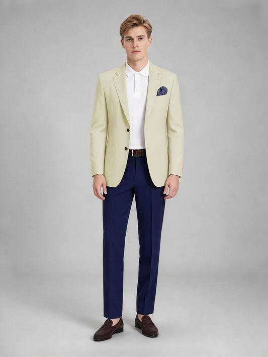 Savile Men's Slim-Fit Blazer – Notch Lapel Sport Coat | Almond - Almond