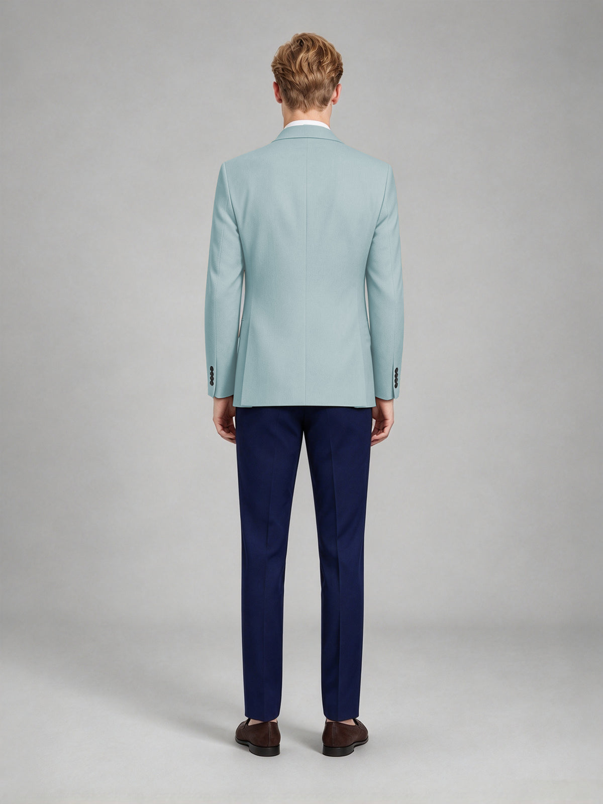 Savile Men's Slim-Fit Blazer – Notch Lapel Sport Coat | Aqua Blue - Aqua_Blue