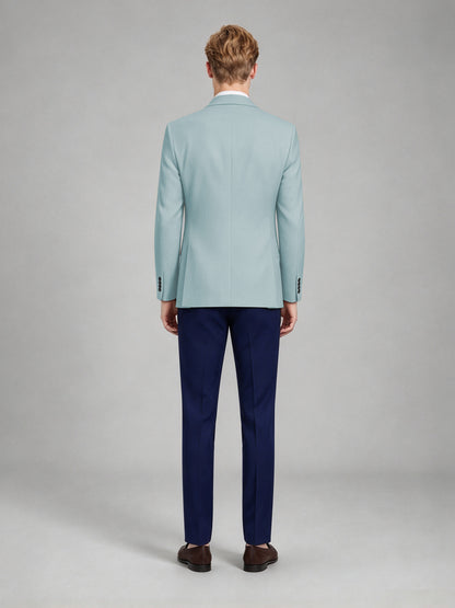 Savile Men's Slim-Fit Blazer – Notch Lapel Sport Coat | Aqua Blue - Aqua_Blue