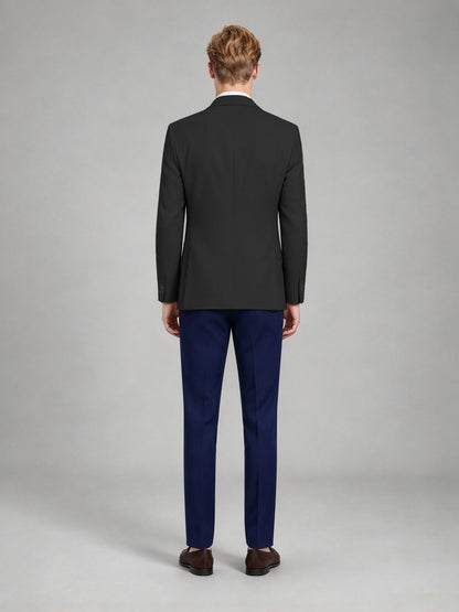 Savile Men's Slim-Fit Blazer – Notch Lapel Sport Coat | Black - Black