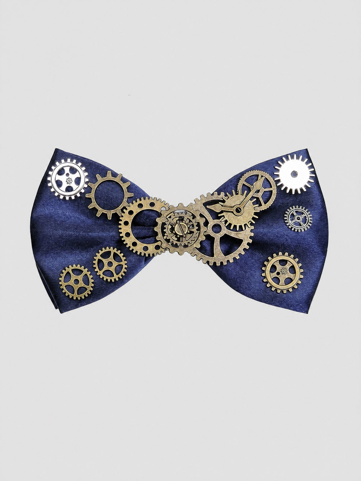 Savile Men's Steampunk Mechanical Gear Pre-Tied Bow Tie | Vintage Clockwork Blue Formal Neckwear - Blue - Blue (1)