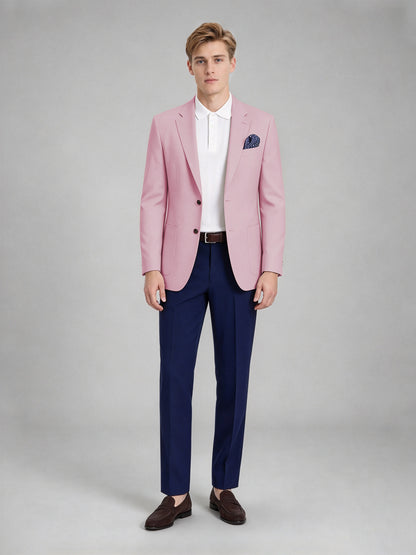 Savile Men's Slim-Fit Blazer – Notch Lapel Sport Coat | Blushing Pink - Blushing_Pink
