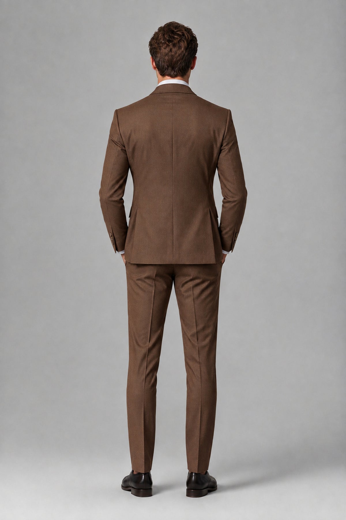 Savile Men's Dusty Brown 3-Piece Suit – Jacket, Vest & Trousers | QX0113 - Brown