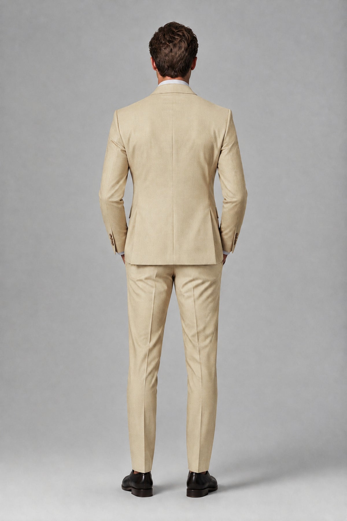 Savile Men's Dusty Champagne 3-Piece Suit – Jacket, Vest & Trousers | QX0113 - Champagne