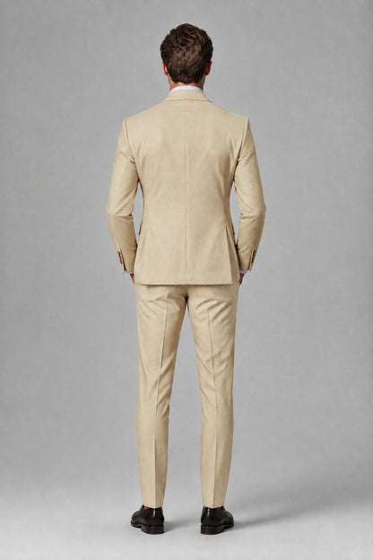 Savile Men's Dusty Champagne 3-Piece Suit – Jacket, Vest & Trousers | QX0113 - Champagne