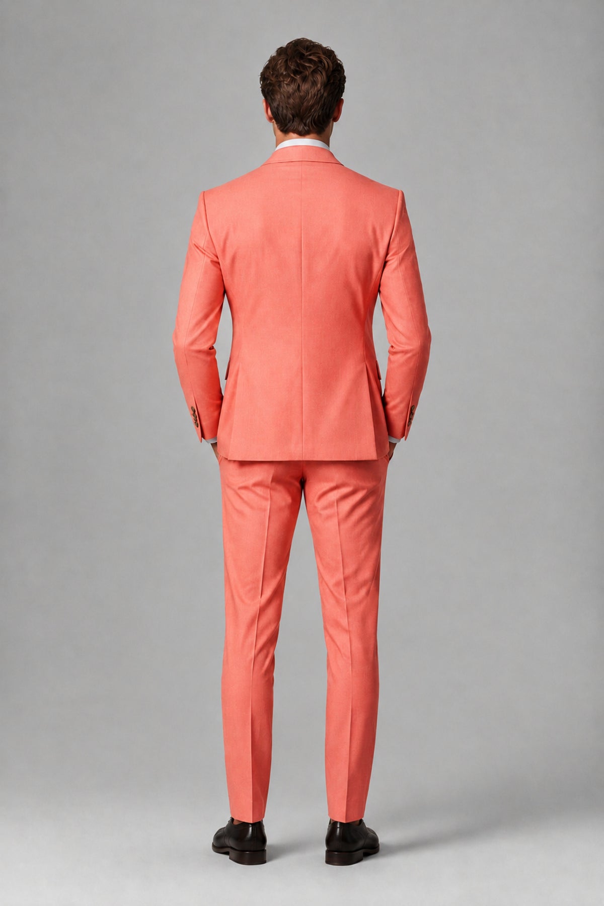Savile Men's Dusty Coral 3-Piece Suit – Jacket, Vest & Trousers | QX0113 - Coral
