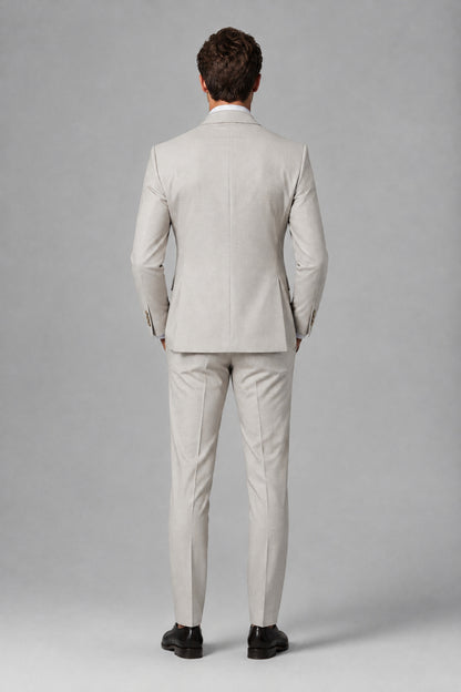 Savile Men's Dusty Cream 3-Piece Suit – Jacket, Vest & Trousers | QX0113 - Cream