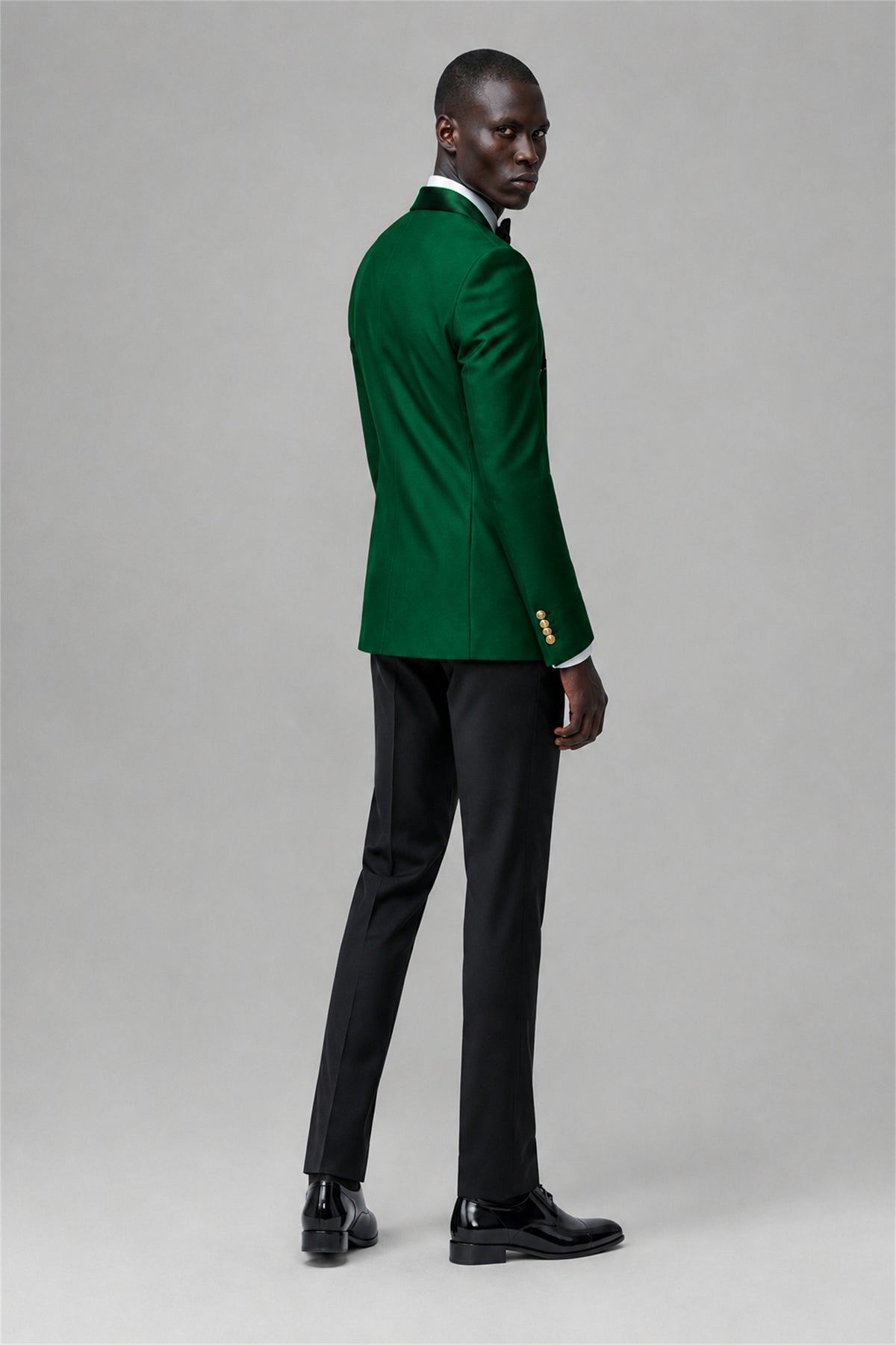 Men's Emerald Green Double-Breasted 2-Piece Suit Set – Jacket & Trousers