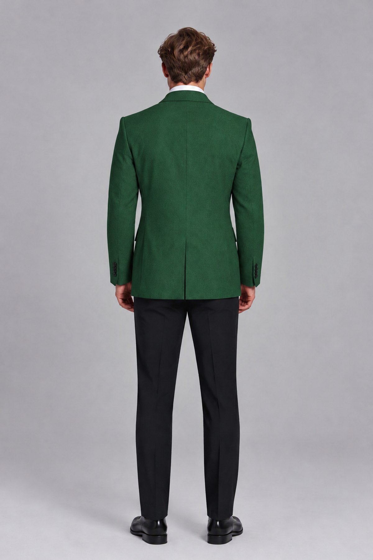 Savile Men's Emerald Green Double-Breasted Peak Lapel Blazer - Emerald Green