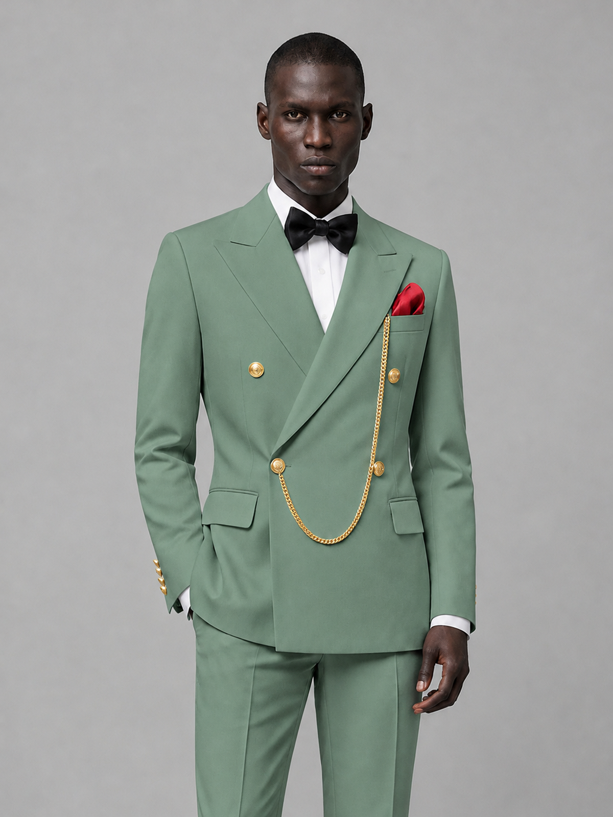 Men's Eucalyptus Double-Breasted 2-Piece Suit Set – Jacket & Trousers | Eucalyptus Chain - Eucalyptus