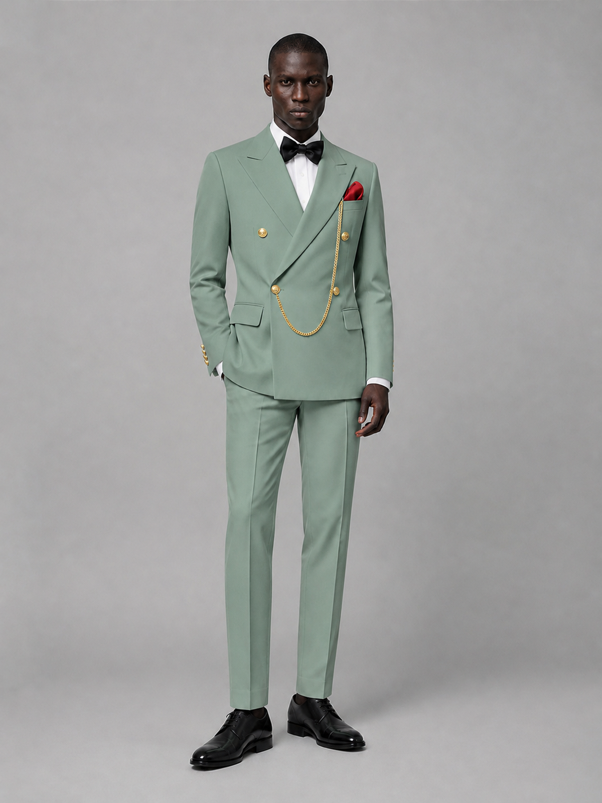 Men's Eucalyptus Double-Breasted 2-Piece Suit Set – Jacket & Trousers | Eucalyptus Chain - Eucalyptus