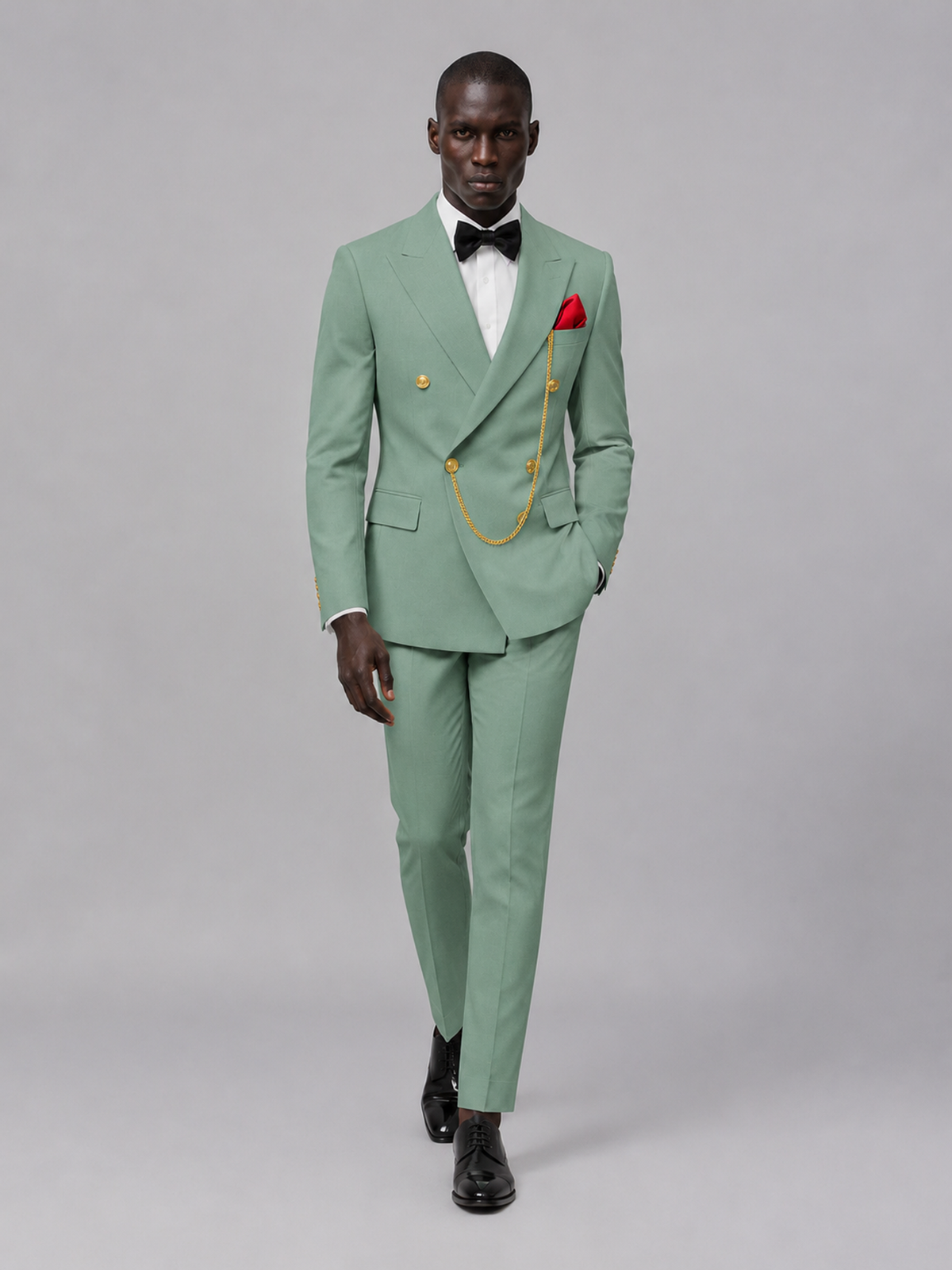 Men's Eucalyptus Double-Breasted 2-Piece Suit Set – Jacket & Trousers | Eucalyptus Chain - Eucalyptus