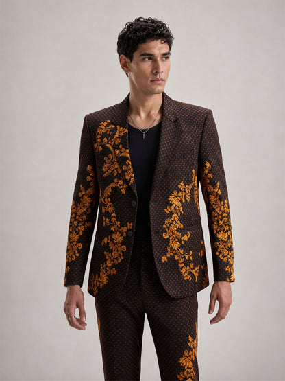 Savile Baroque Floral 2-Piece Suit Set – Full front view