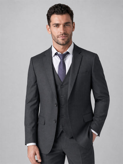 Savile Classic 3-Piece Suit – Full body back view walking