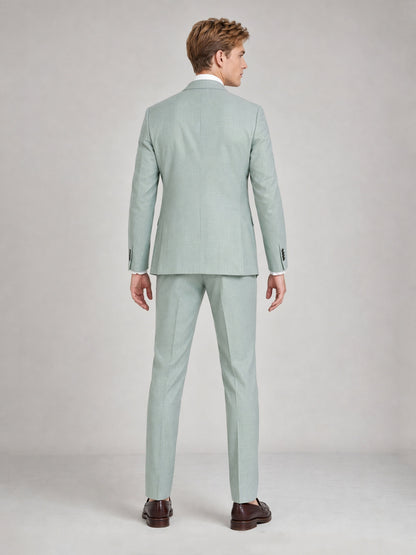 Savile GA0030 Sage Green 2-Piece Suit – Front full body, direct stance