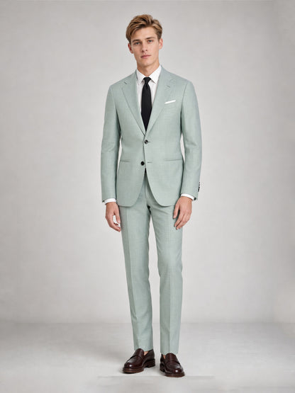 Savile GA0030 Sage Green 2-Piece Suit – Back full body view