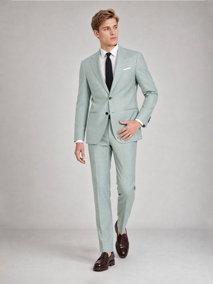 Savile GA0030 Sage Green 2-Piece Suit – Front full body, relaxed natural stance