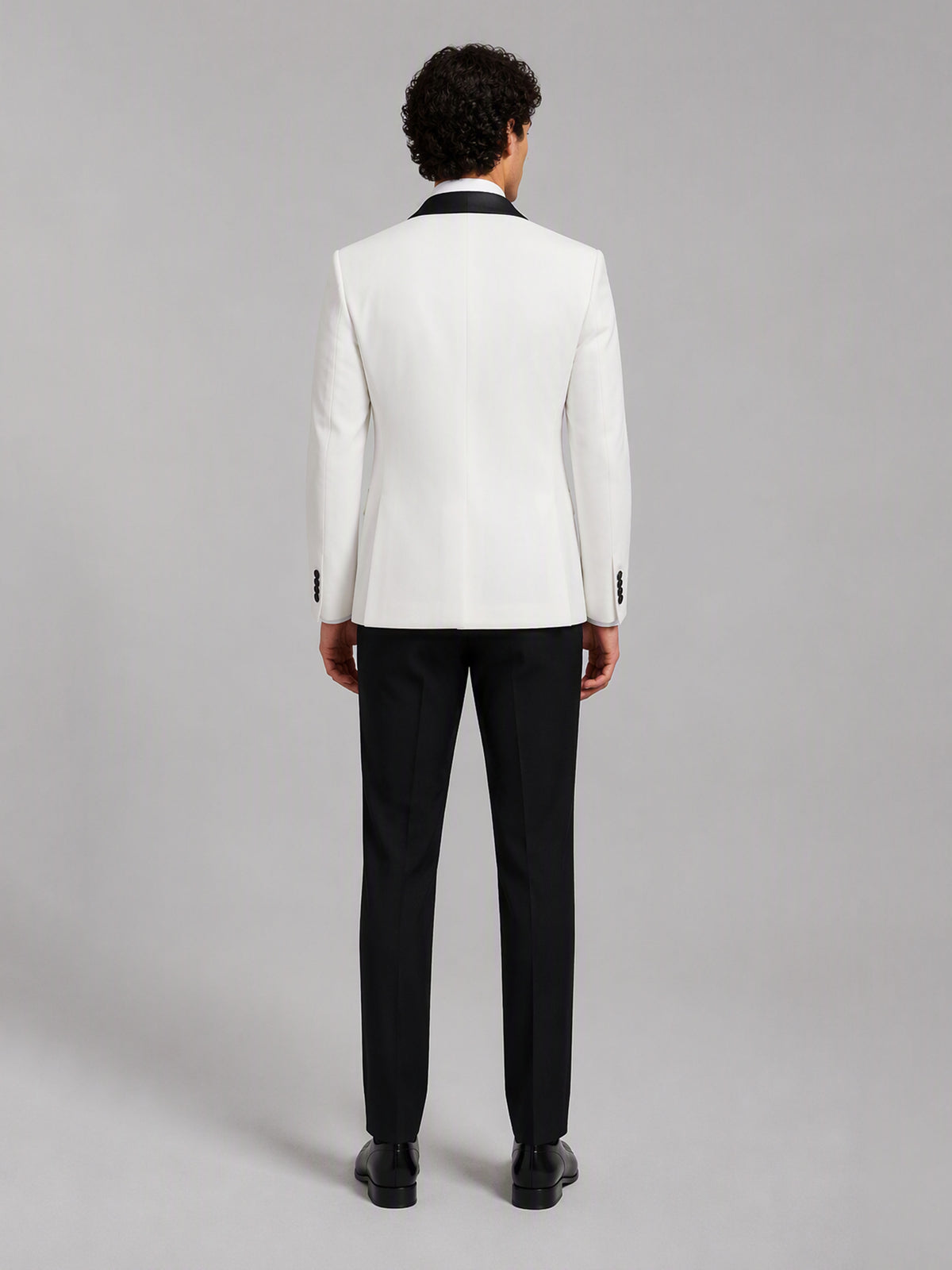 Savile GA0144 Men's White 3-Piece Tuxedo Suit Set – Back View