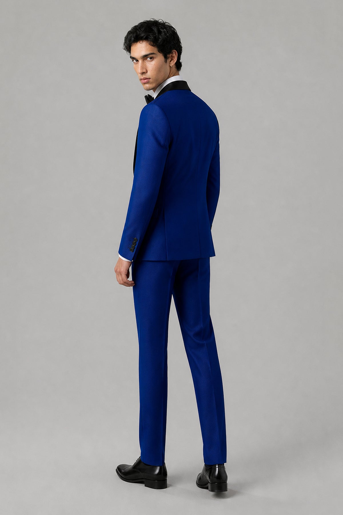 Men's Royal Blue Tuxedo 3-Piece Suit – Side View | Savile GA0179