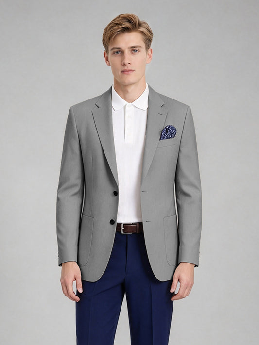 Savile Men's Slim-Fit Blazer – Notch Lapel Sport Coat | Gray - Gray