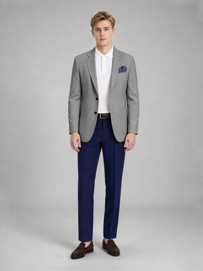 Savile Men's Slim-Fit Blazer – Notch Lapel Sport Coat | Gray - Gray