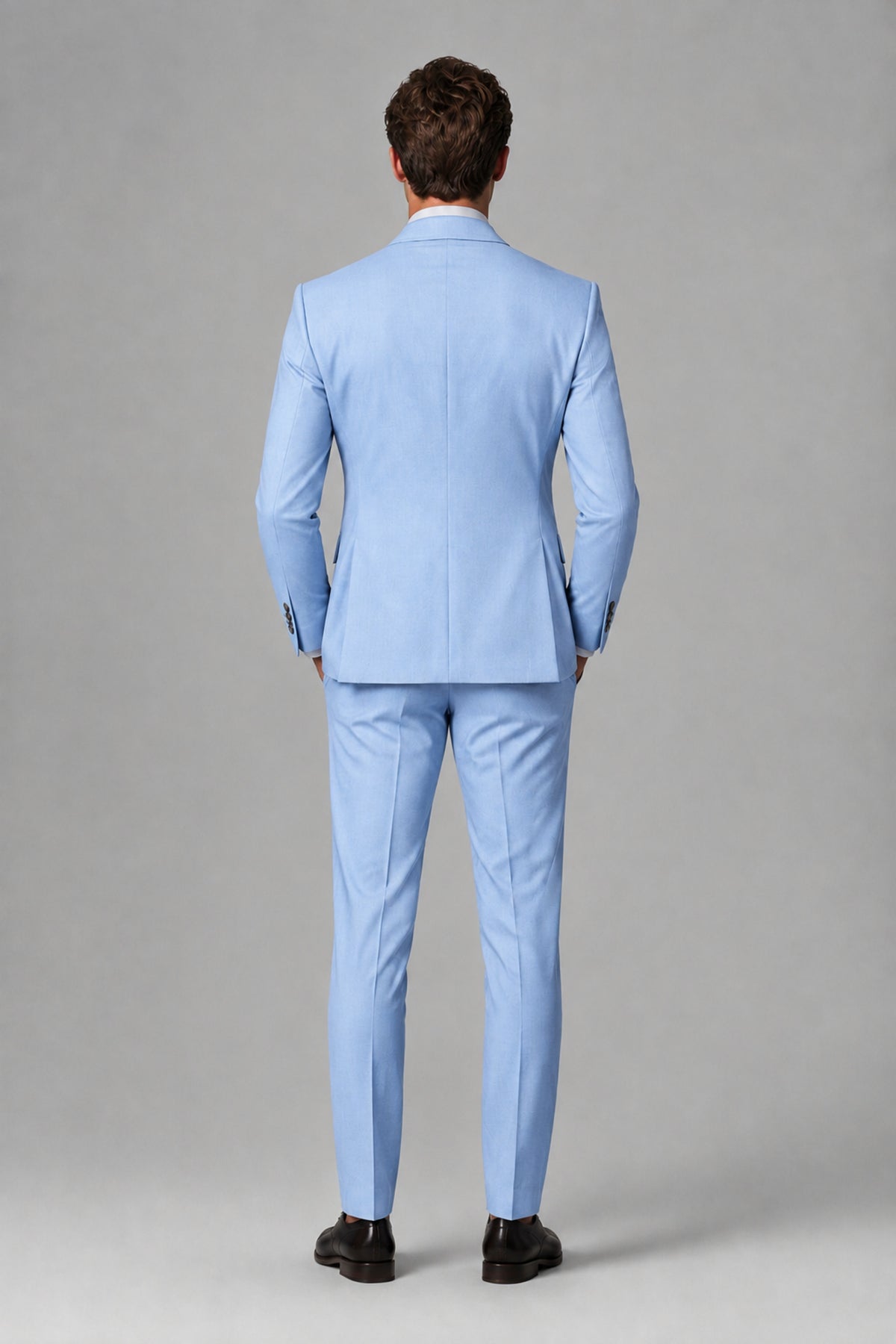 Savile Men's Dusty Light Blue 3-Piece Suit – Jacket, Vest & Trousers | QX0113 - Light Blue