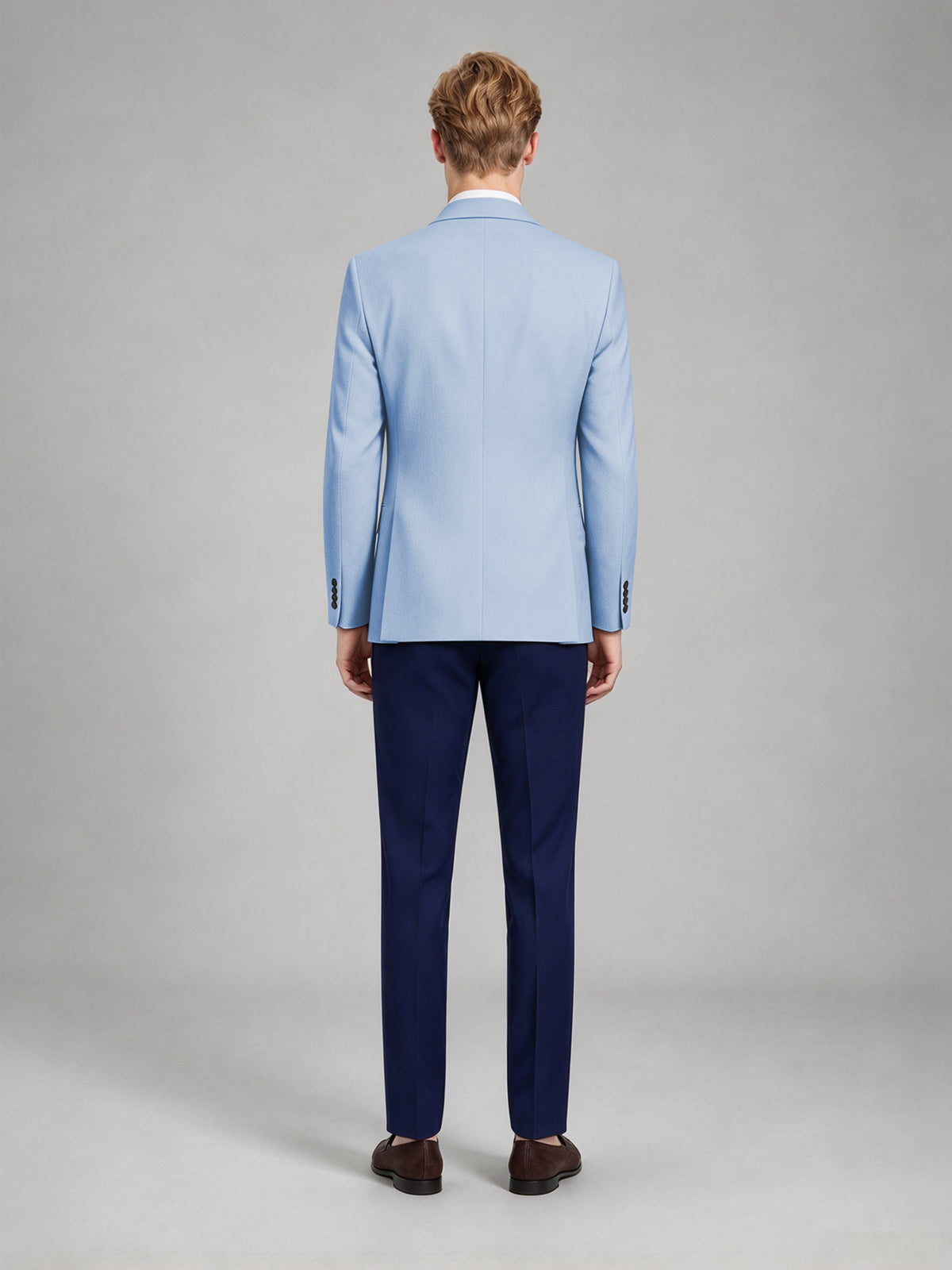 Savile Men's Slim-Fit Blazer – Notch Lapel Sport Coat | Light Blue - Light Blue - Light_Blue