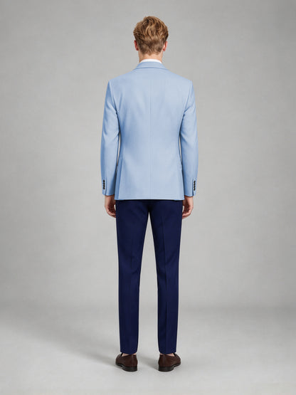 Savile Men's Slim-Fit Blazer – Notch Lapel Sport Coat | Light Blue - Light Blue - Light_Blue