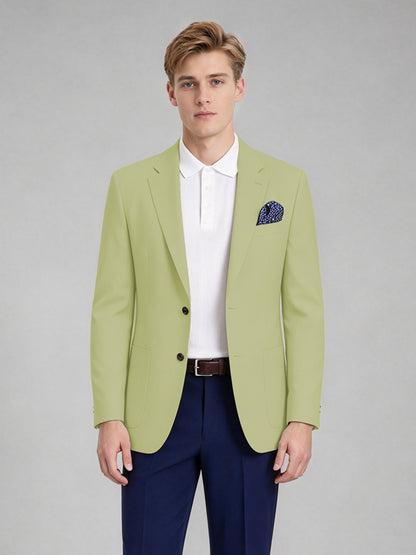 Savile Men's Slim-Fit Blazer – Notch Lapel Sport Coat | Light Olive - Light_Olive