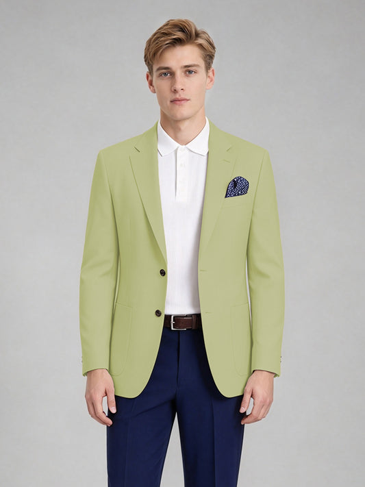 Savile Men's Slim-Fit Blazer – Notch Lapel Sport Coat | Light Olive - Light_Olive