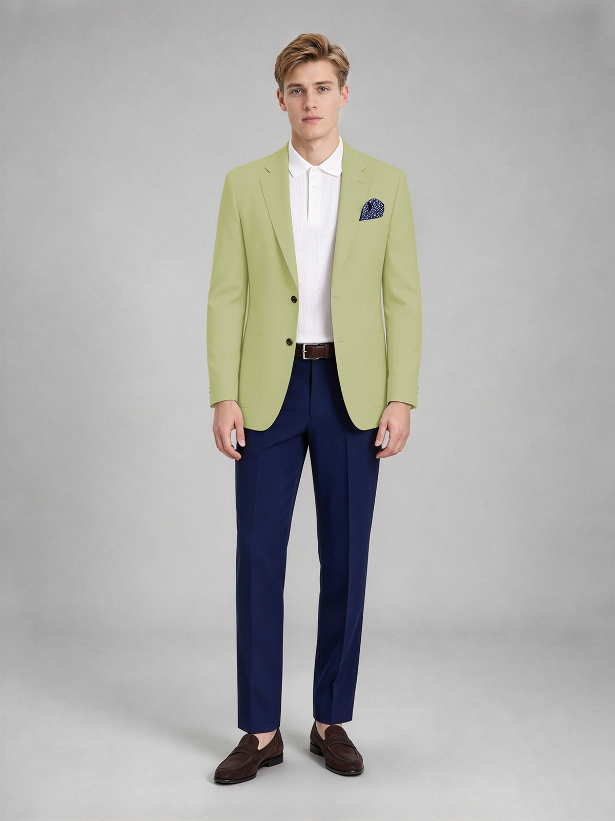 Savile Men's Slim-Fit Blazer – Notch Lapel Sport Coat | Light Olive - Light_Olive
