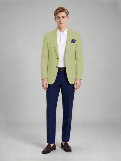 Savile Men's Slim-Fit Blazer – Notch Lapel Sport Coat | Light Olive - Light_Olive