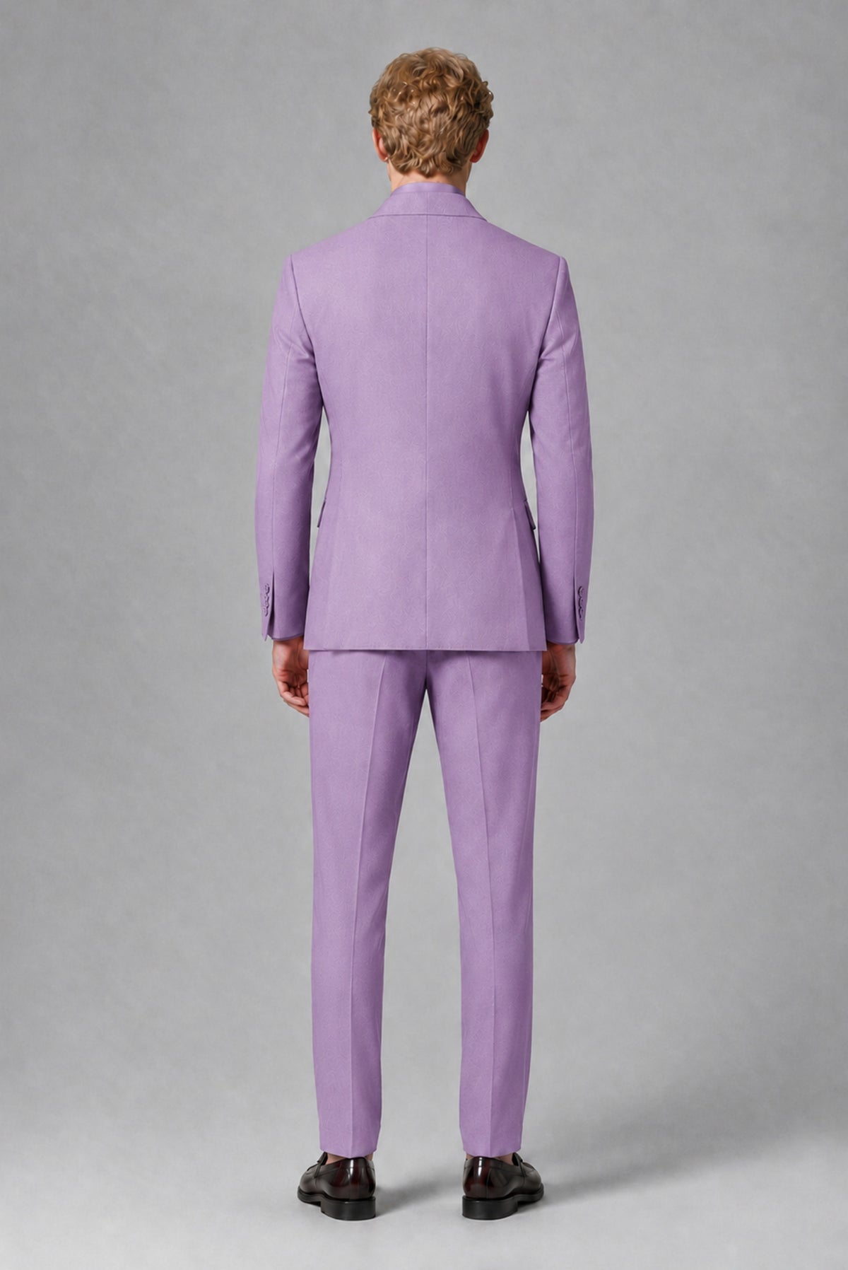 Savile Men's Lilac Double-Breasted Two-Piece Suit - Lilac